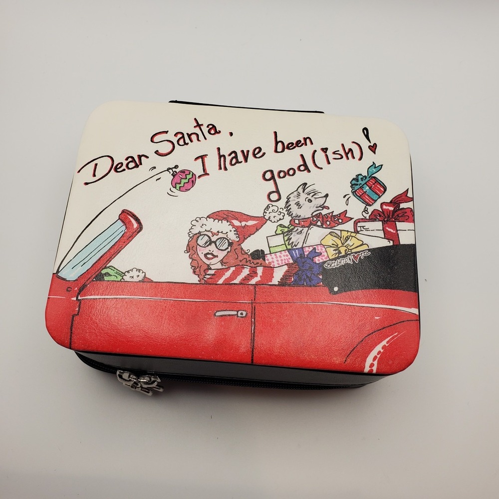 Brighton Christmas Dear Santa I Have Been‎ Good(ish) Jewelry Box Travel Case EUC